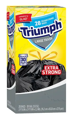 Extra Strong Large Trash Drawstring Bags