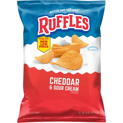 Potato Chips, Cheddar & Sour Cream Flavored