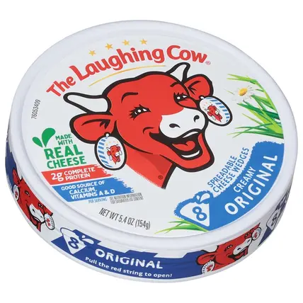 The Laughing Cow, Spreadable Cheese Wedges, Creamy, Original