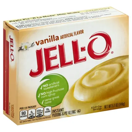 Jell O, Pudding & Pie Filling, Instant, Vanilla 