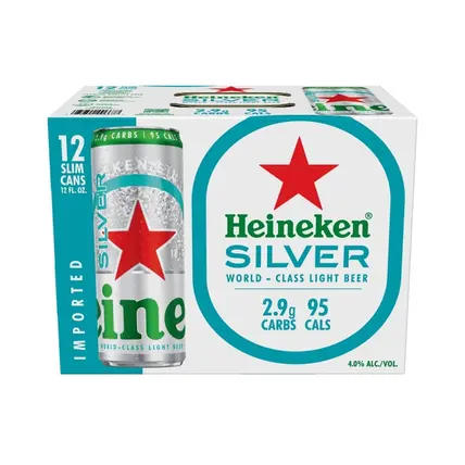 Heineken, Beer, Silver, 12 Pack 