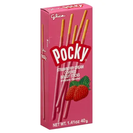Pocky Biscuit Sticks, Strawberry Cream Covered 