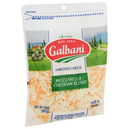 Galbani, Shredded Cheese, Mozzarella/Cheddar Blend 