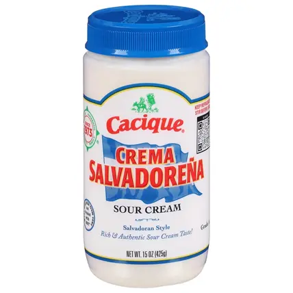 Sour Cream, Crema Salvadorena, Salvadoran Style