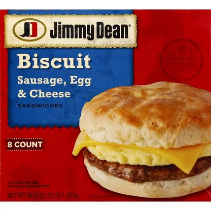 Sandwiches, Biscuit, Sausage, Egg & Cheese