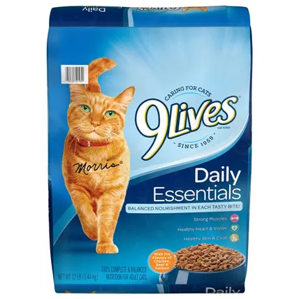 9Lives , Adult with the Flavors of Chicken, Beef & Salmon Cat Food 