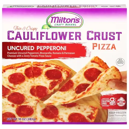 Milton''s , Uncured Pepperoni Thin & Crispy Cauliflower Crust Pizza 