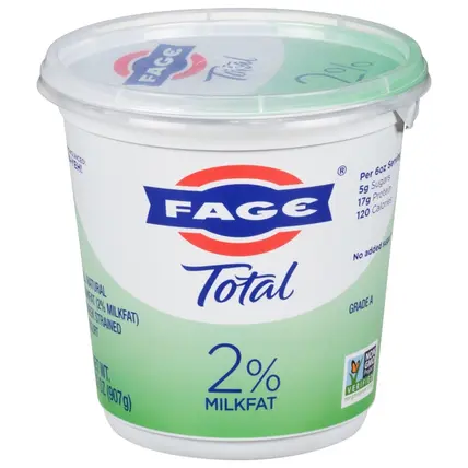 Fage , 2%, Plain Greek Yogurt 