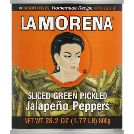 Jalapeno Peppers, Sliced Green Pickled
