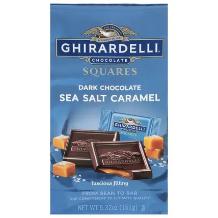 Sea Salt Caramel Dark Chocolate Squares