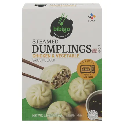 Bibigo , Steamed Chicken & Vegetable Dumplings 