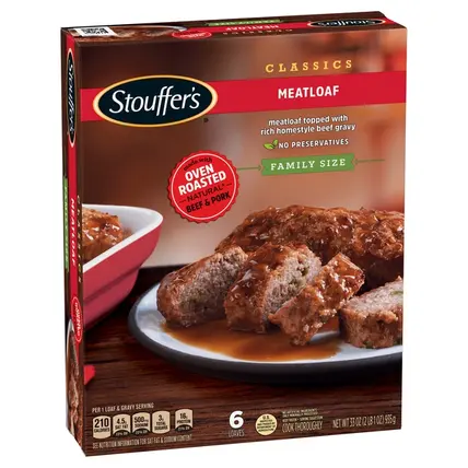 Stouffers, Meat Loaf, in Gravy, Family 