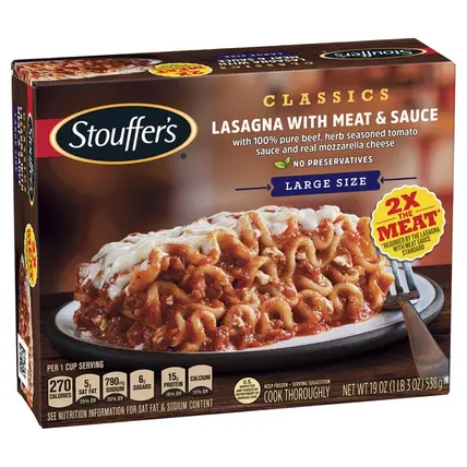 Stouffers, Lasagna, with Meat & Sauce 