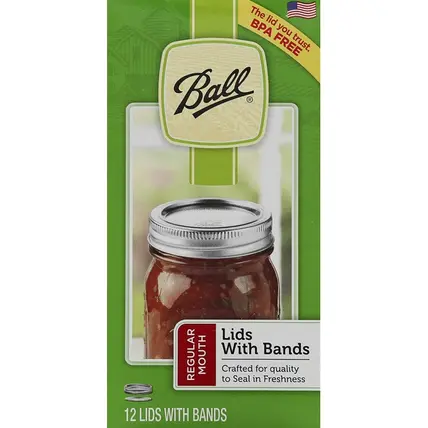 Ball , Lids, with Bands, Regular Mouth 
