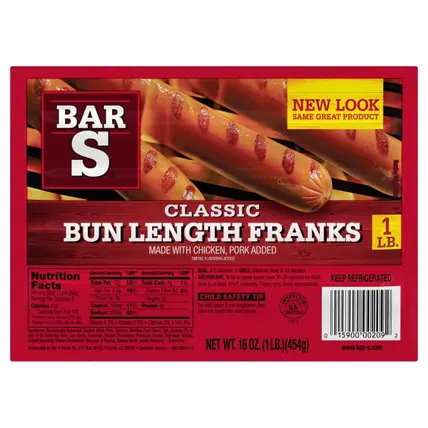 Bar S, Franks, Bun Length, Classic 