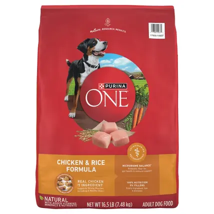 One , Adult Chicken & Rice Formula Dog Food