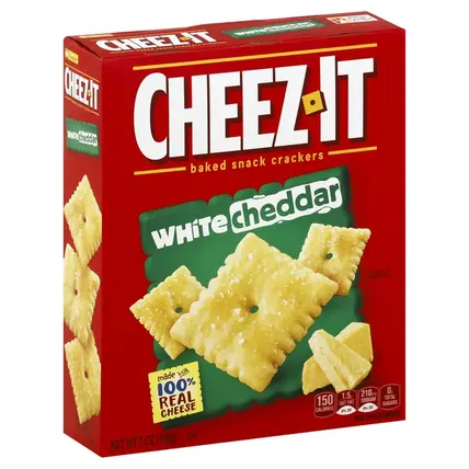 Cheez It, Baked Snack Crackers, White Cheddar 