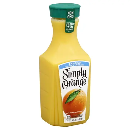Simply Orange, Orange Juice, Calcium, Pulp Free 