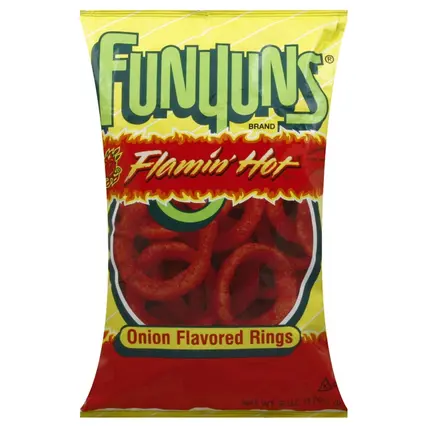 Funyuns, Onion Flavored Rings, Flamin' Hot Flavor 