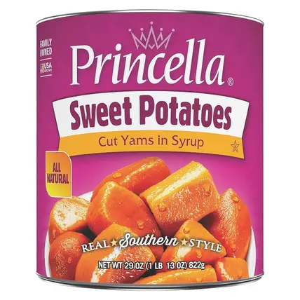 Princella , Sweet Potatoes, Cut Yams in Syrup 