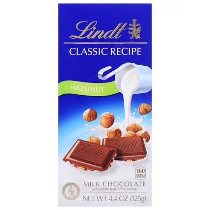 Lindt , Hazelnut Milk Chocolate 