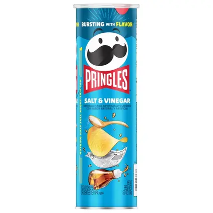 Pringles , Potato Crisps, Salt & Vinegar 
