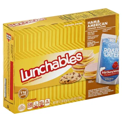 Lunchables Lunch Combinations, Ham & American Cracker Stackers 