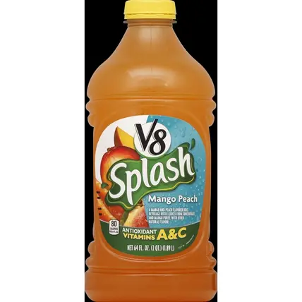 V8 , Flavored Fruit Beverage, Mango Peach 