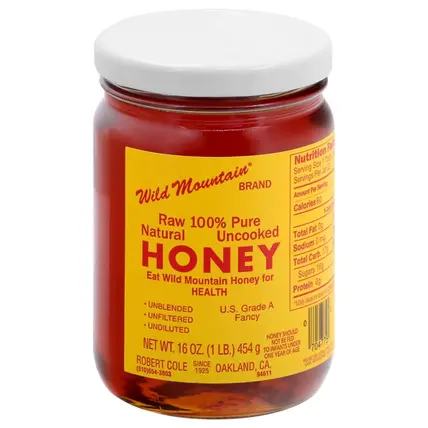 Wild Mountain , Raw 100% Pure Honey