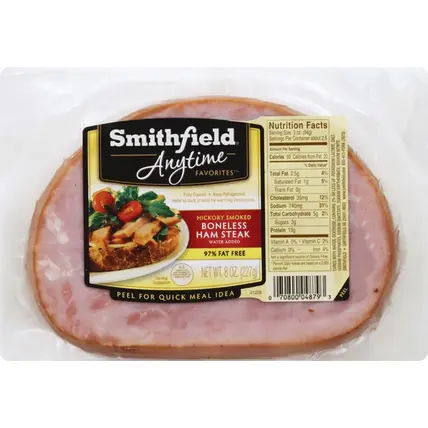 Smithfield , Ham Steak, Boneless, Hickory Smoked 