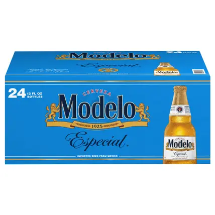 Modelo Especial Mexican Lager Beer, 24 pk 12 fl oz Bottles, 4.4% ABV