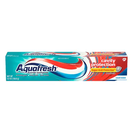Aquafresh Cavity Protection Fluoride Toothpaste, Cool Mint, 5.6 ounce