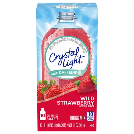 Sugar Free Wild Strawberry Powdered Drink Mix, 10 ct - 0.11 oz Packets