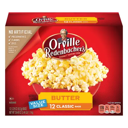 's Butter Popcorn, 3.29 Ounce Classic Bag, 12-Count