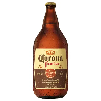 Familiar Mexican Lager Beer, 32 fl oz Bottle, 4.8% ABV