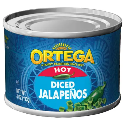 Hot Diced Jalapenos, 4 oz