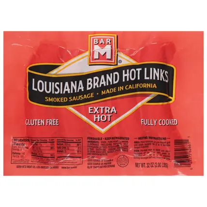 Bar M Louisiana Brand Extra Hot Hot Links 32 oz