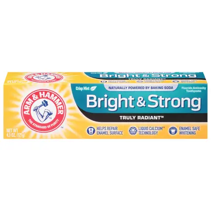 Truly Radiant Bright & Strong Fluoride Anticavity Crisp Mint Toothpaste 4.3 oz