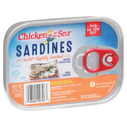 Lightly Smoked Sardines in Oil 3.75 oz