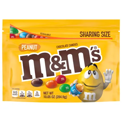 Peanut Milk Chocolate, Sharing Size, 10.05 oz Resealable Bag