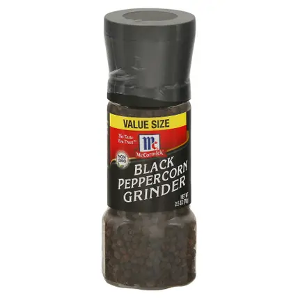McCormick Value Size Grinder Black Peppercorn Value Size. 2.5 oz