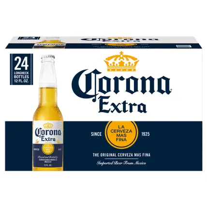 Extra Mexican Lager Beer, 24 pk 12 fl oz Bottles, 4.6% ABV