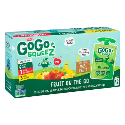 GoGo Squeez Fruit On The Go Variety Pack AppleSauce 12.0 ea