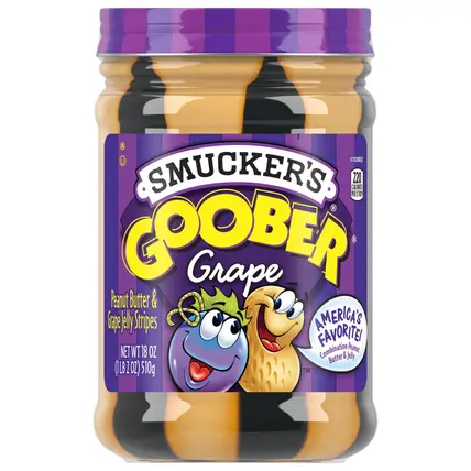 Goober Peanut Butter and Grape Jelly Stripes, 18 Ounces