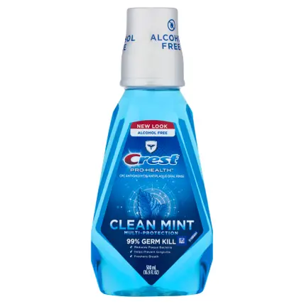 Crest Pro-Health Multi-Protection Alcohol Free Clean Mint Mouthwash 16.9 oz