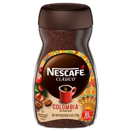 CLASICO Colombian Instant Coffee 6 oz. Jar