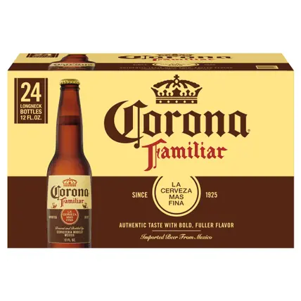 Familiar Mexican Lager Beer, 24 pk 12 fl oz Bottles, 4.8% ABV
