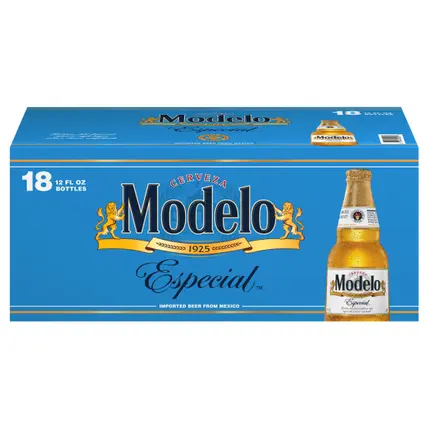 Modelo Especial Mexican Lager Beer, 18 pk 12 fl oz Bottles, 4.4% ABV