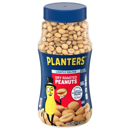 Planters Dry Roasted Lightly Salted Peanuts 16 oz