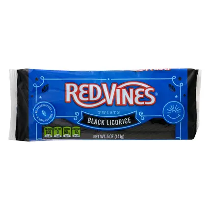 Red Vines Twists Black Licorice Candy 5.0 oz